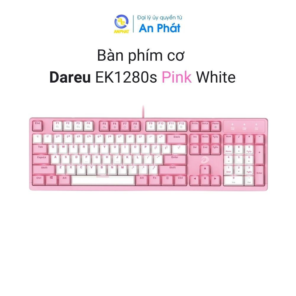 Bàn Phím Cơ Gaming DAREU EK1280 / EK1280S (RGB / Pink White) Chính hãng BH 24 tháng