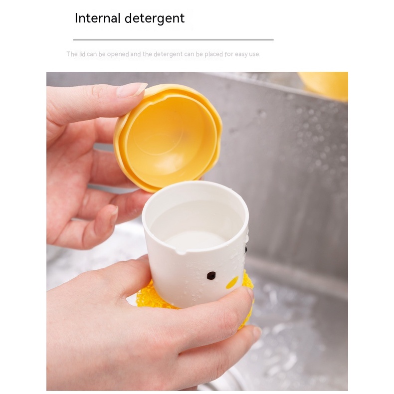 Bàn Chải Nano Vệ Sinh Chén Dĩa Có Tay Cầm Tiện Dụng