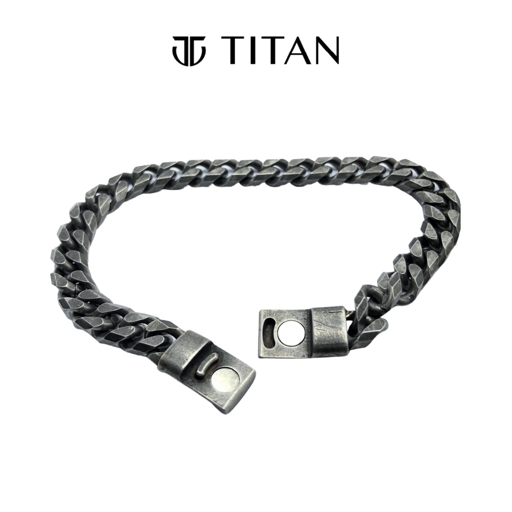 Lắc tay nam bụi bặm cá tính Khắc Tên nam châm, Vòng tay thời trang unisex TITAN màu bạc 925 không gỉ, quà nữ tặng nam