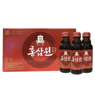 Nước hồng sâm Won KGC Hàng Quốc hộp 10 chai x 100ml, nước hồng sâm chính phủ, nước tăng lực hồng sâm