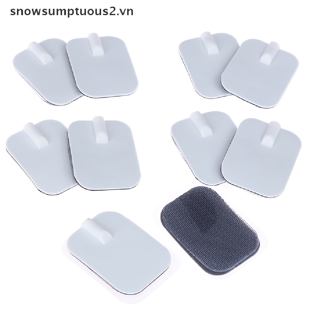 [Hàng mới về] Set 10 miếng dán điện cực 4 * 6cm có thể tái sử dụng thay thế cho máy massage cơ thể