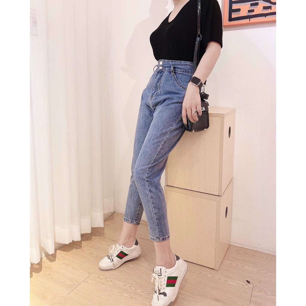 Quần jean nữ baggy, quần nữ co dãn nhẹ JN001-fashionstarno1