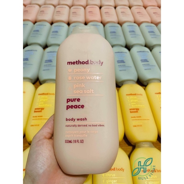 Sữa tắm dưỡng ẩm method body Oganic - method body wash Úc loại bỏ tế bào chết - 532ml