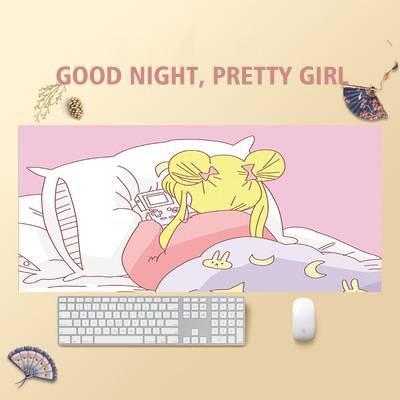 Tấm Lót Chuột Và Bàn Phím Máy Tính Màu Hồng Chống Trượt 700x300 X 2mm