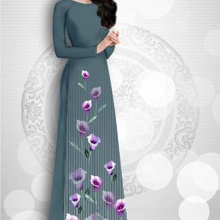 Bộ áo dài lụa cao cấp