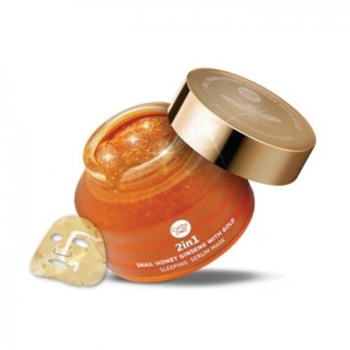 Mặt nạ ngủ 2in1 Snail Honey Ginseng with Gold
