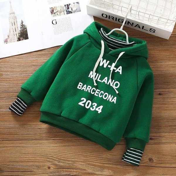 Áo nỉ hoodie cho bé KIDPLANET, áo len bé trai bé gái có mũ nhiều màu t