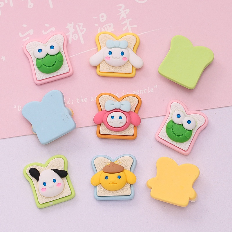 [Sanrio &amp; Sandwich] Phụ Kiện Miếng Dán Trang Trí Giày Dép crocs jibbitz diy
