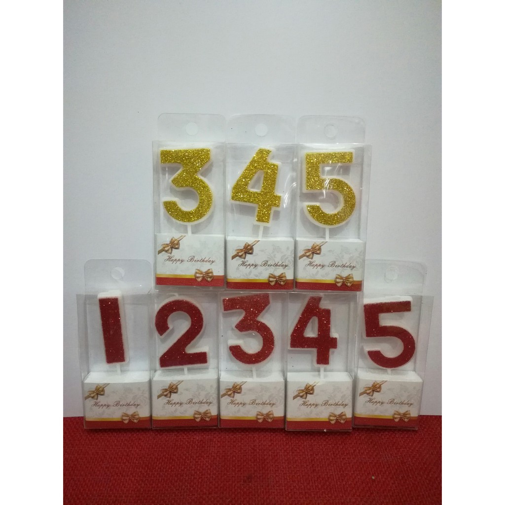 nến sinh nhật số nhũ