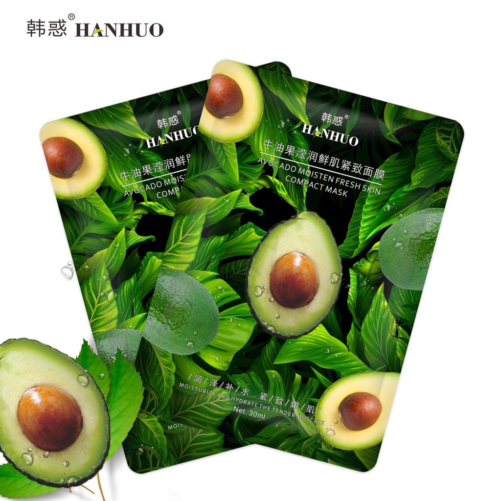 Mặt nạ giấy dưỡng trắng da cấp ẩm hoa quả HANHUO chăm sóc da nội địa Trung | BigBuy360 - bigbuy360.vn