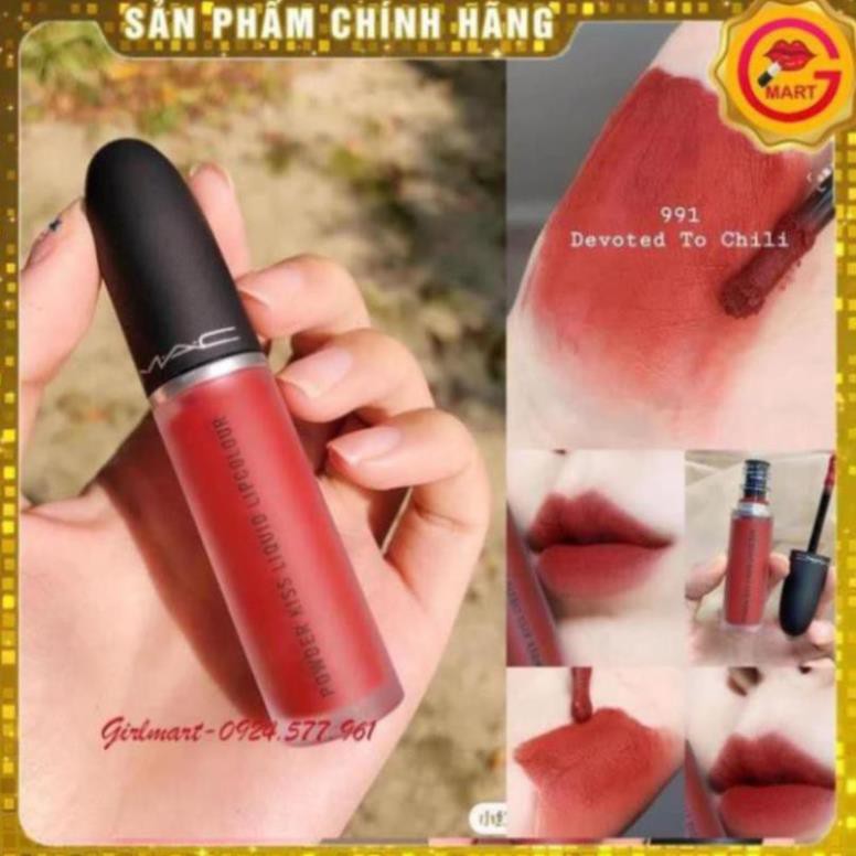 [ GIÁ SỈ ] Son Kem Mac  Màu 991 Devoted To Chili - Tone Đỏ Gạch