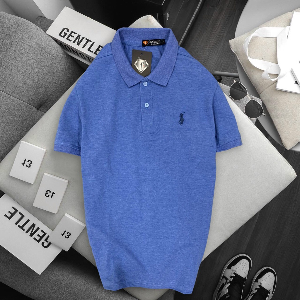 Áo Polo nam Kỵ Sĩ vải Cotton cá sấu cao cấp xuất xịn dệt bo dày dặn chuẩn form áo thun cổ bẻ tay ngắn