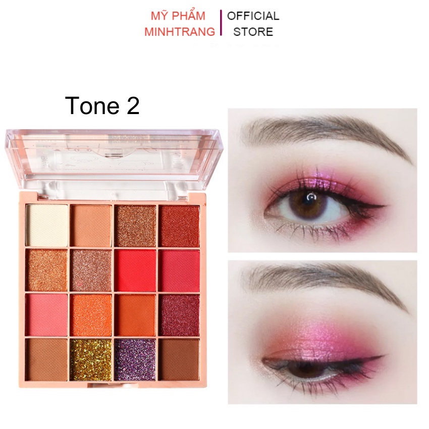 Phấn Mắt Lameila 16 ô màu Eye Shadow nội địa Trung lấp lánh,lên màu chuẩn,lì,mịn,lâu trôi,bảng phấn mắt nhũ màu đẹp