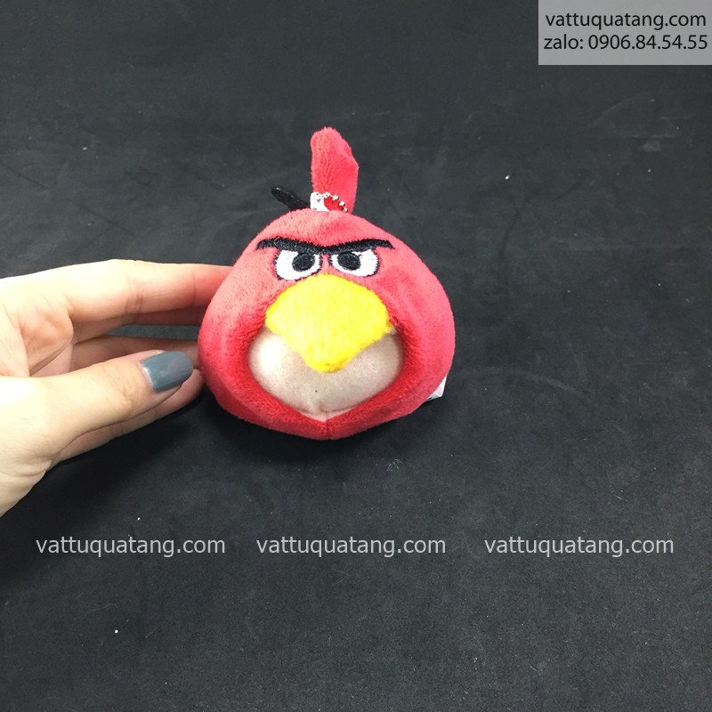 Phôi gấu bông gấu bông chim angry bird màu đỏ 10cm