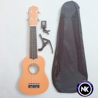 (MUA 1 ĐƯỢC 9) Đàn Ukulele Soprano 21" Full Phụ Kiện + Bao Vải + Capo + Tuner + Tai Nghe