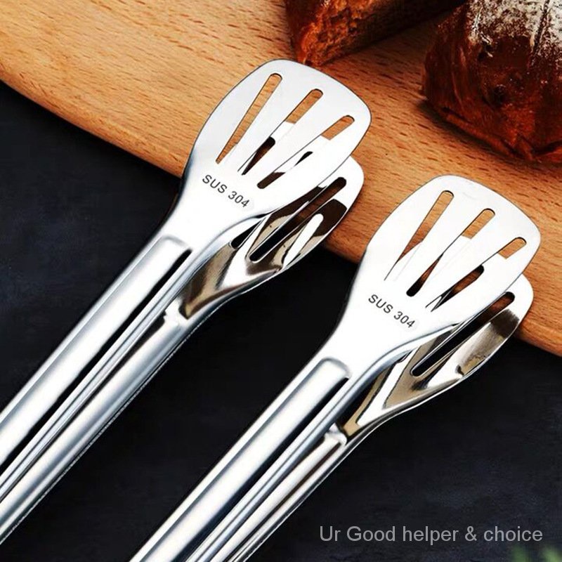 Kẹp gắp thức ăn dài bằng thép không gỉ phong cách Hàn Quốc tiện dụng cho quán ăn / nhà hàng / gia đình