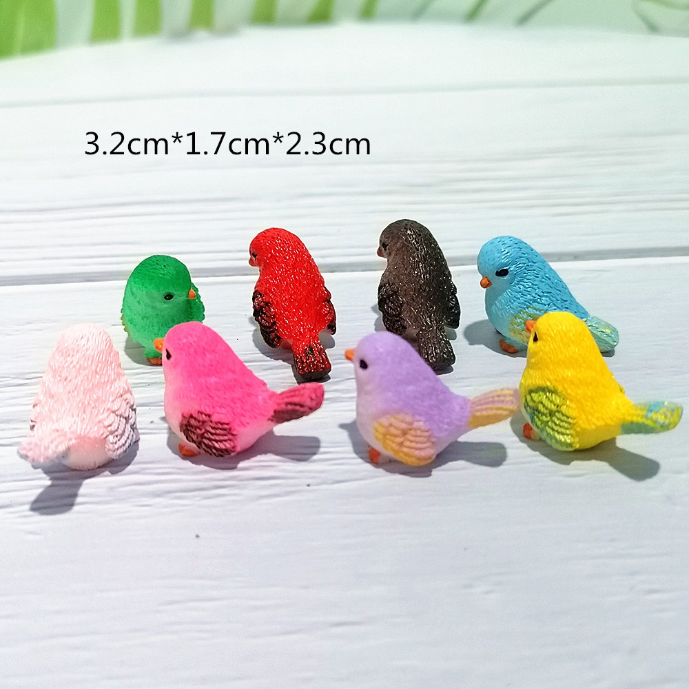 Set 4 Mô Hình Chú Chim Nhỏ Dễ Thương Dùng Trang Trí Tiểu Cảnh / Nhà Búp Bê