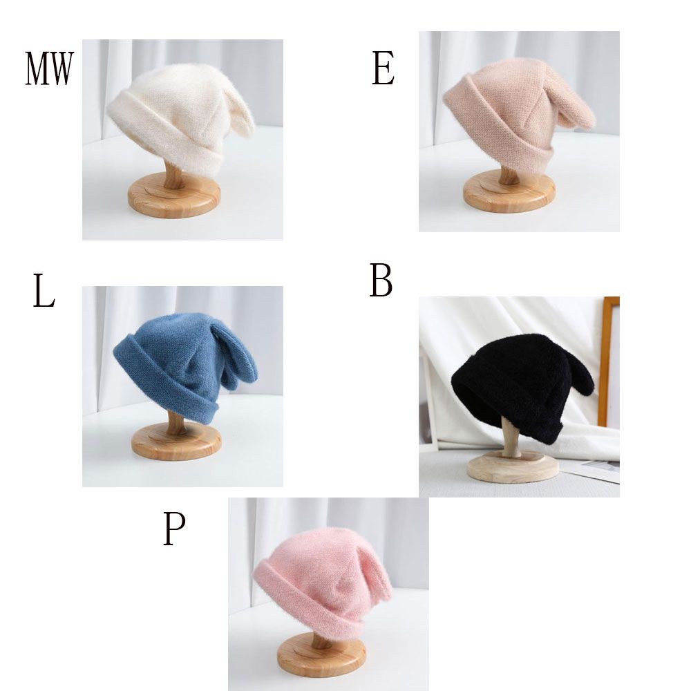 Mũ Len Cotton Tai Thỏ Nhiều Màu Thời Trang Thu Đông Dành Cho Nữ