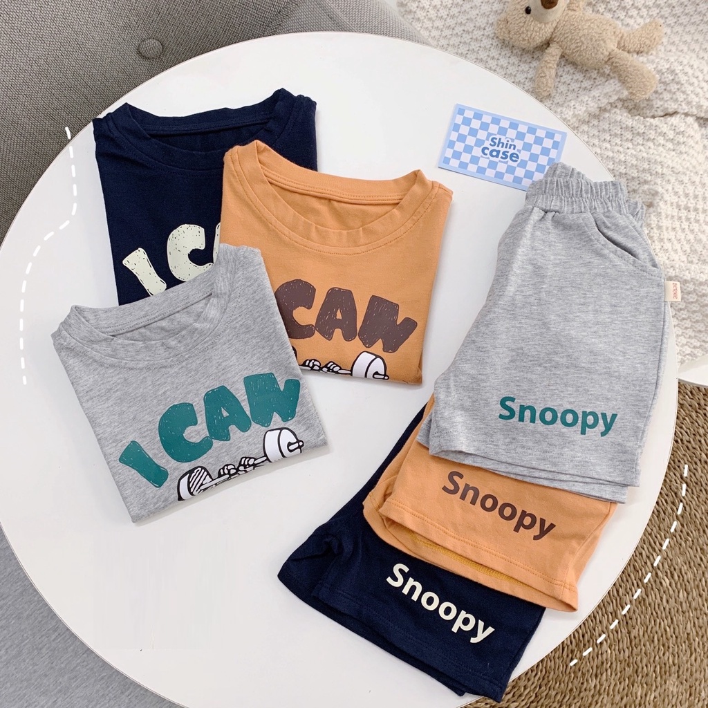 Bộ bé trai cotton cun Snoopy XHN889