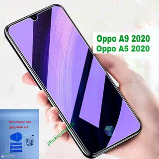 Kính cường lực Oppo A5 2020 / A9 2020 dùng chung tím chống tia UV 9H / 2.5D ( TẶNG KEO MÉP ) 2