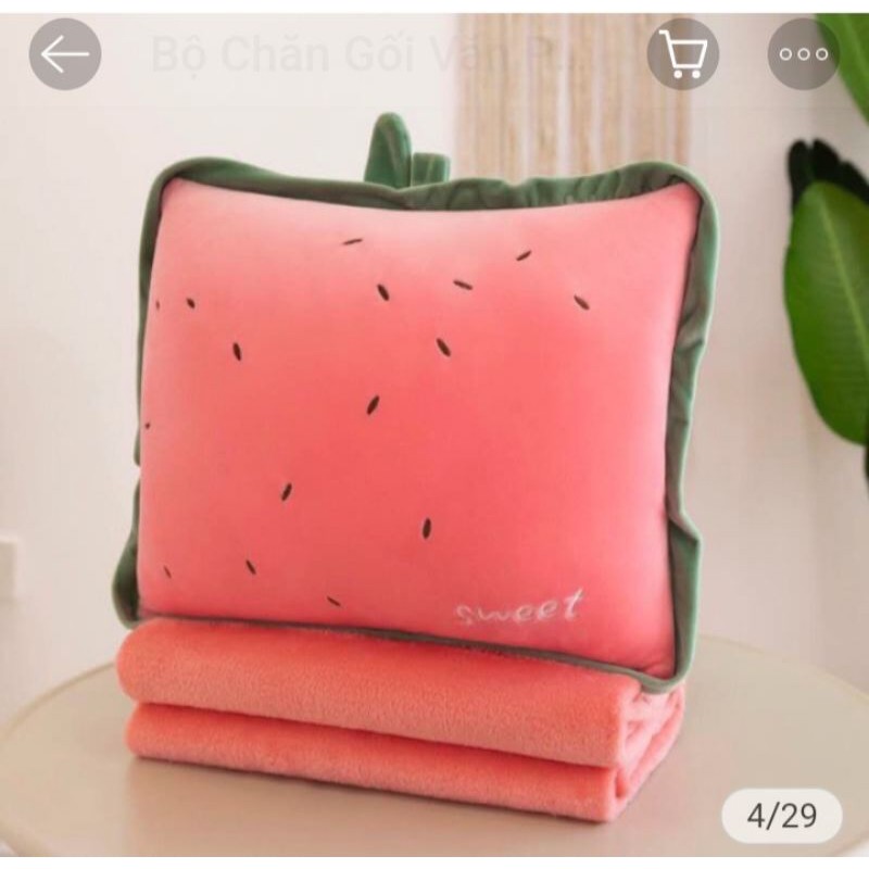 Bộ chăn gối văn phòng hình vuông