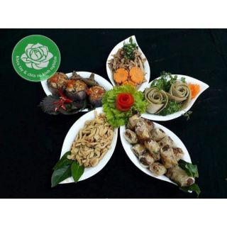 Set đĩa lá đẹp hàng Bát Tràng