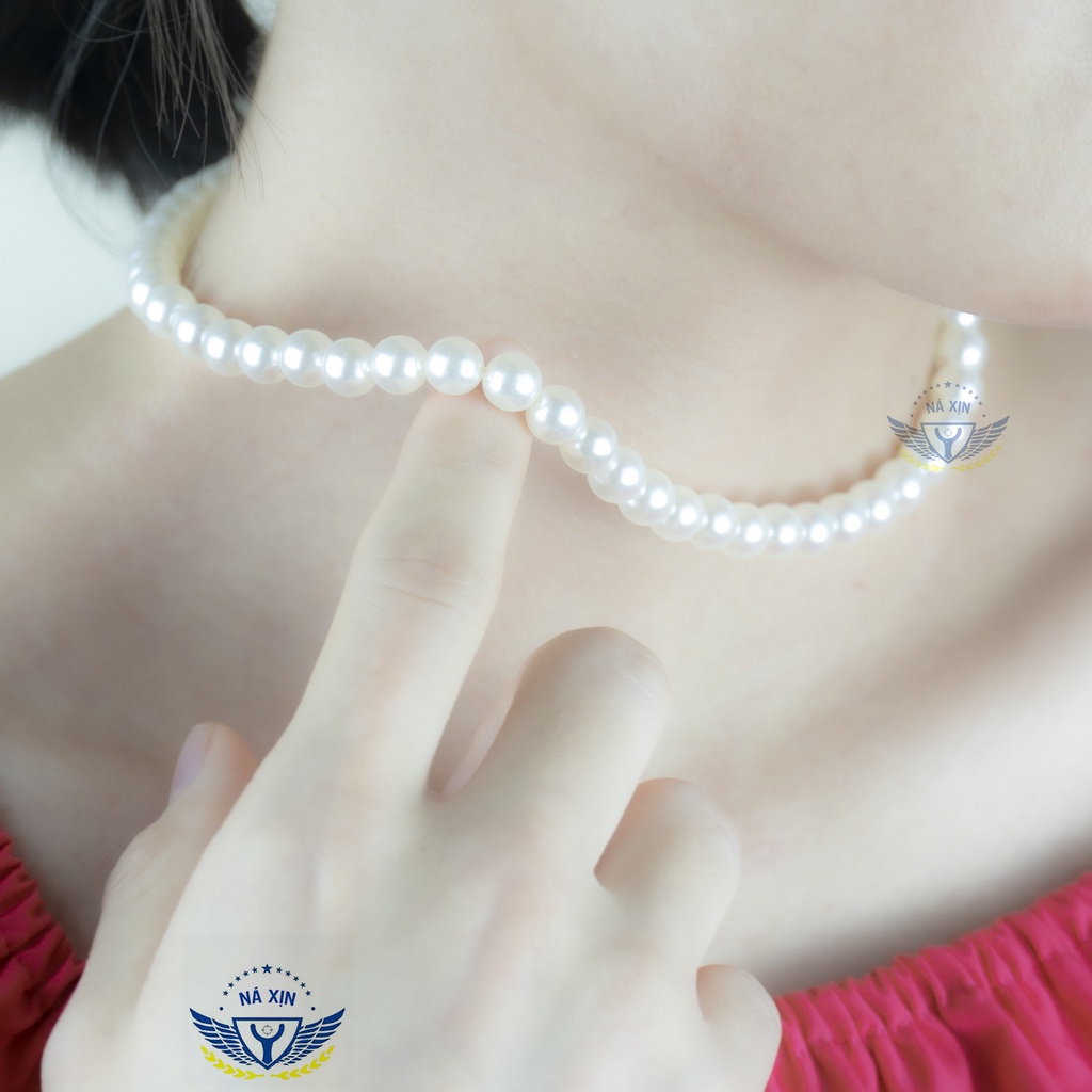 Dây chuyền ngọc trai nhân tạo unisex giành cho nam và nữ siêu đẹp, lộng lẫy, trang trọng