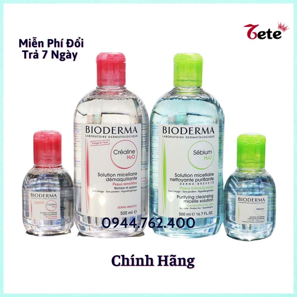 Nước Tẩy Trang Bioderma Créaline H2O Nắp Bật Bản Mới Nhất Đủ Size [Chính Hãng]