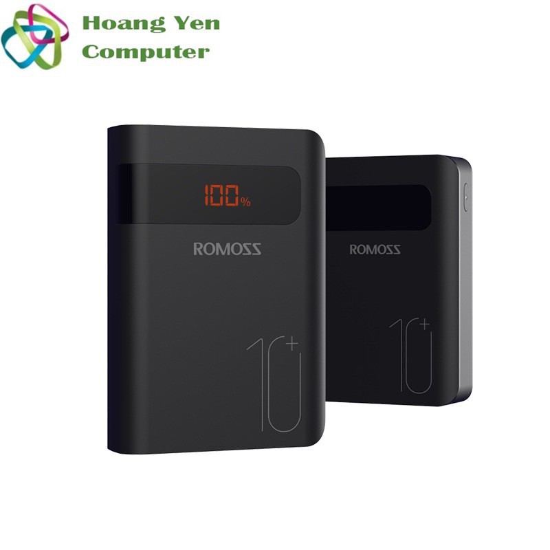 Sạc Dự Phòng Mini Romoss 4PS 10000Mah Sạc Nhanh QC 3.0 18W 2 Cổng Sạc Vào, 2 Cổng Sạc Ra, Màn Hình Led - chuyensiphukie