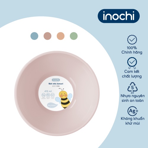 Bát nhỏ Chén Nhựa Nguyên Sinh Cao Cấp Inochi - Amori 415 ml màu ngẫu nhiên