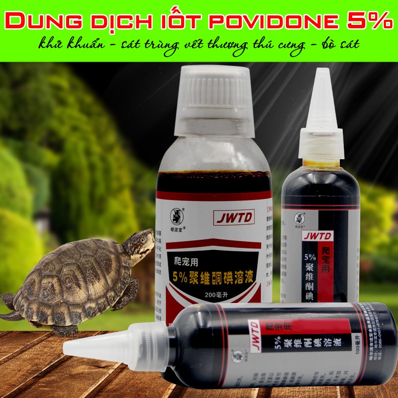 Dung Dịch Iốt Povidone 5% | Sát Trùng - Chữa Lành Vết Thương Dành Cho Bò Sát (Rùa, Rắn, Iguana...)