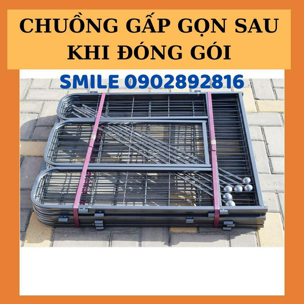 (CÓ BỎ SỈ) Chuồng Quây Chó Size Lớn - Nan Ống sắt sơn tĩnh điện - Gồm 6 tấm ghép kích thước 90x100cm đen,trắng