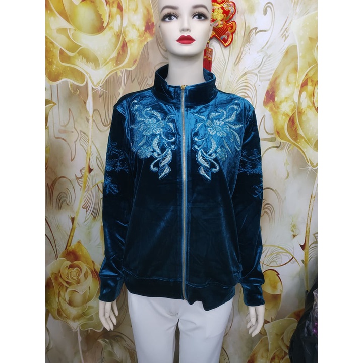 Áo Khoác Nhung Trung Niên