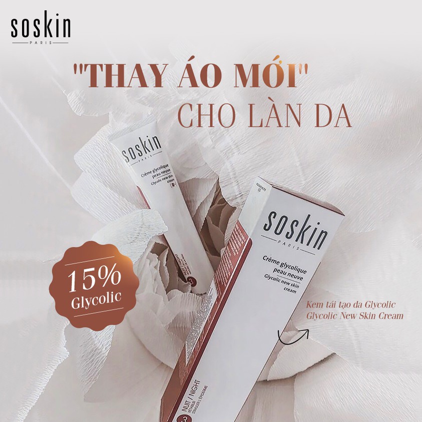 Kem Tái Tạo - Peel Da Sinh Học SOSKIN Glycolic New Skin Cream 50ml | BigBuy360 - bigbuy360.vn