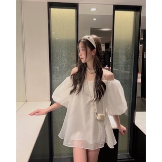 Áo váy babydoll phối lưới