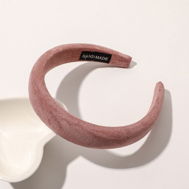 Băng Đô Cài Tóc Bản Rộng Màu Trơn Phong Cách Cổ Điển Thời Trang Cho Nữ