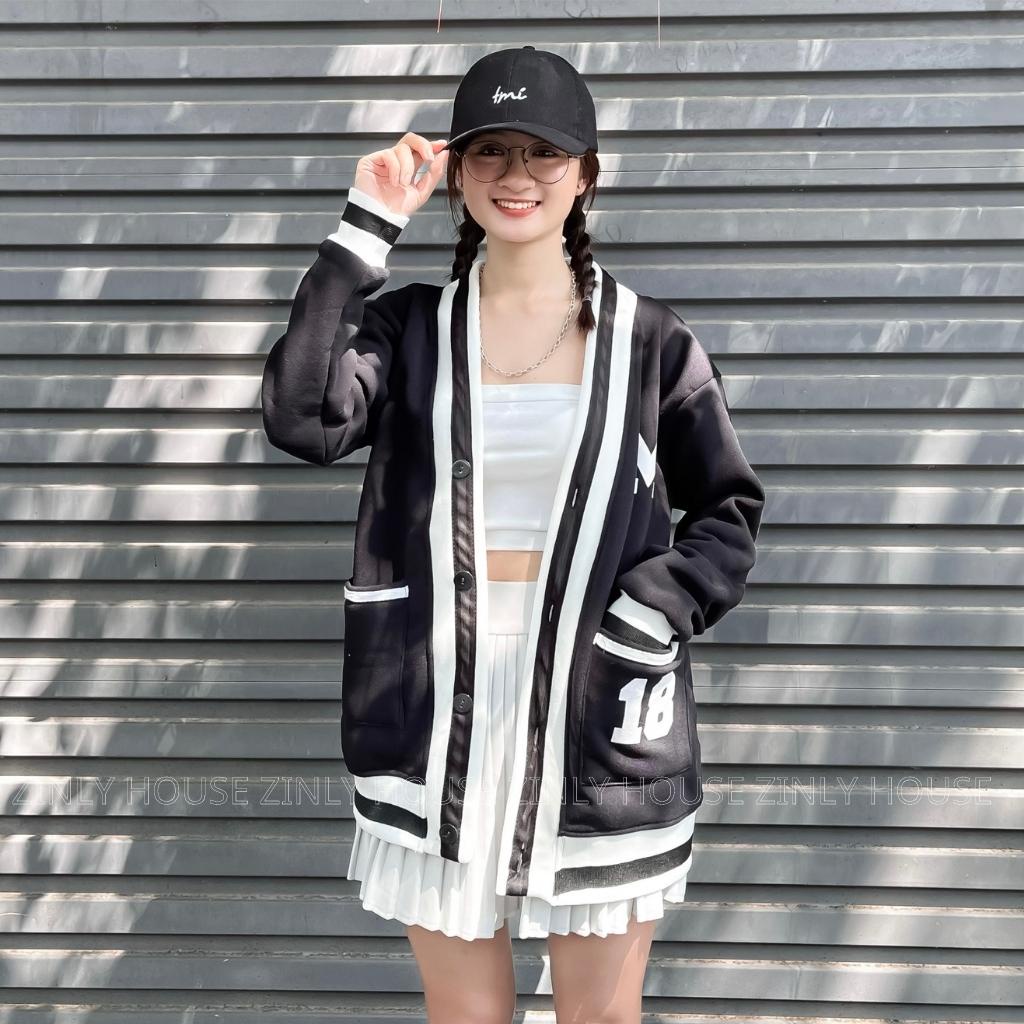 Áo Khoác Cardigan Chất Nỉ Ngoại Mền Mịn Siêu Đẹp