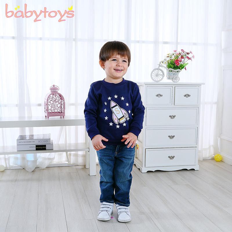 Áo Sweater Lông Cừu Tay Dài In Hoạt Hình Thời Trang Thu Đông Cho Bé Trai