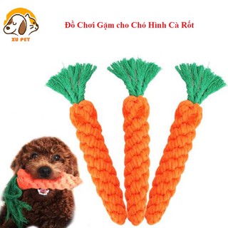 Đồ Chơi gặm Chó Cún Hình Cà Rốt Tết Dây - Giảm Stress Cgho Thú Cưng