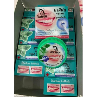 Kem tẩy trắng răng YIM SIAM Herbal Toothpaste chính hãng Thái Lan 25g