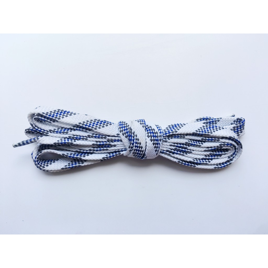 Dây giày sneaker thể thao bản dẹt họa tiết nhiều màu