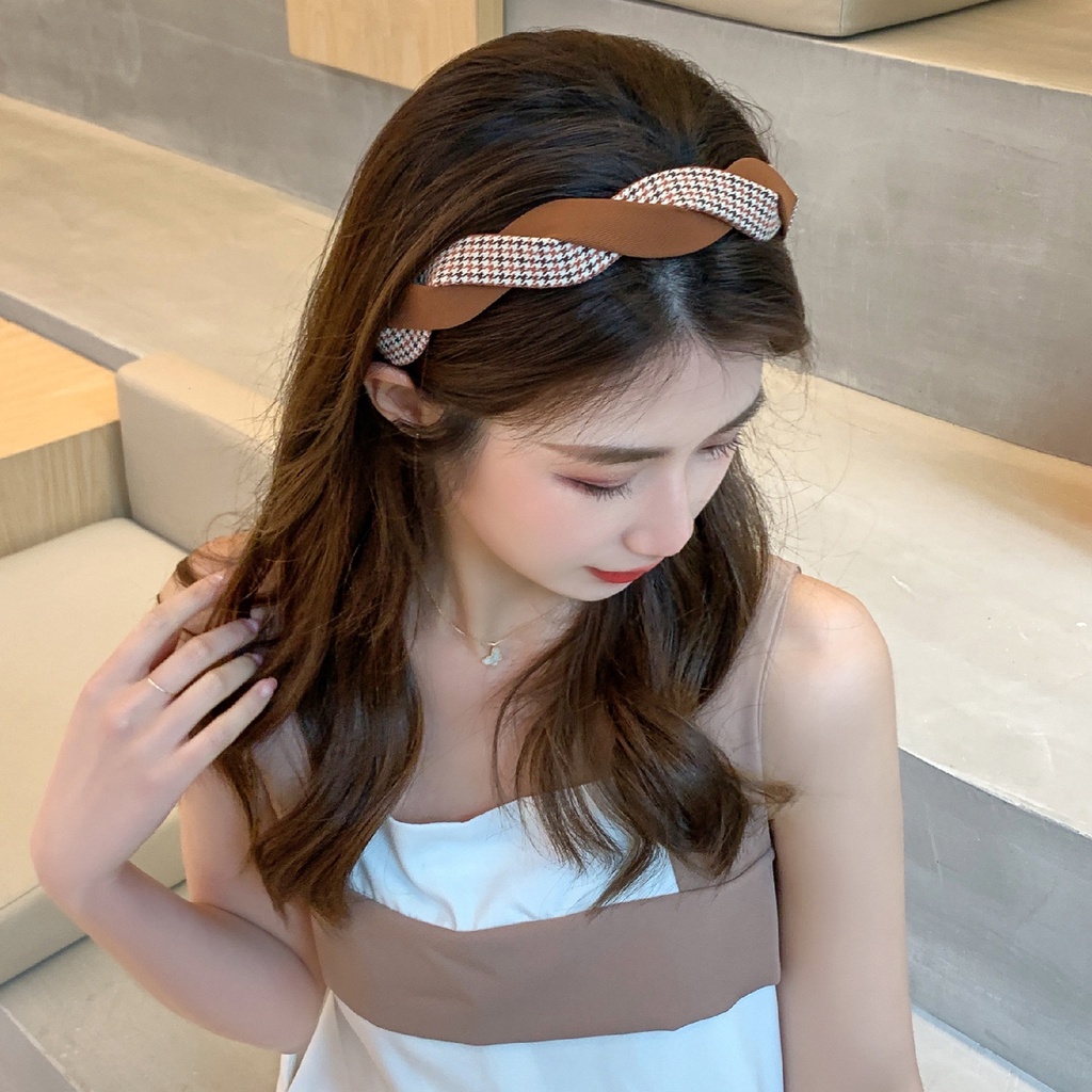 Bờm Cài Tóc Vải Caro Tiểu Thư Thanh Lịch Xinh Xắn Mainia Shop