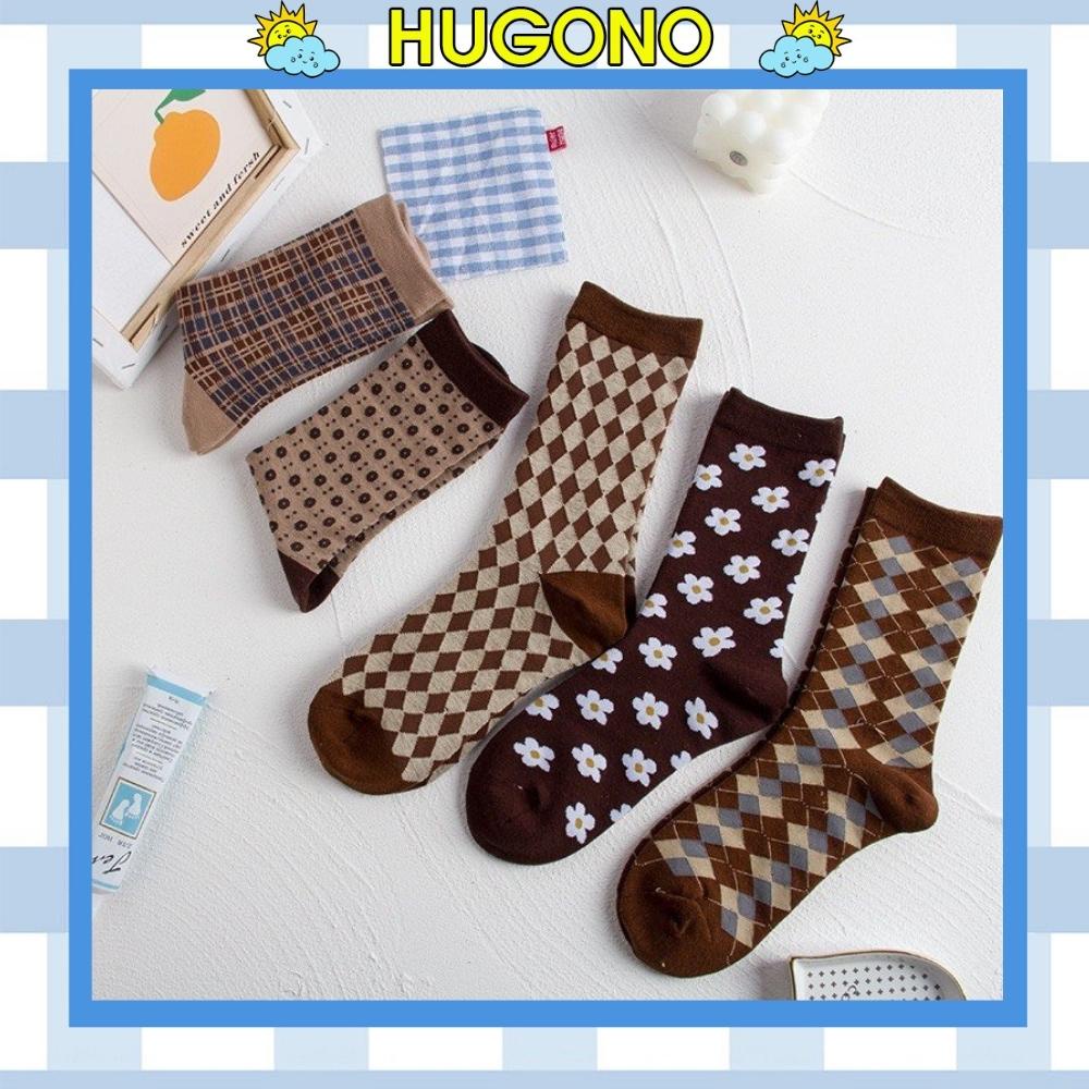 Tất thổ cẩm cổ Hugono vớ phong cách vintage cao cấp chất len mềm mịn TN143