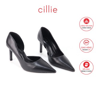 Giày cao gót nữ mũi nhọn khoét eo thời trang công sở đi tiệc cao cấp Cillie 1162 [FORM RỘNG - CHỌN LÙI 1 SIZE] thumbnail
