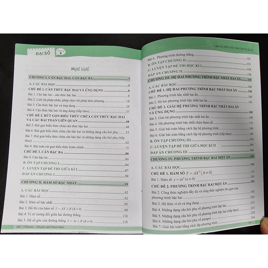 Sách - Làm Chủ Kiến Thức Toán Lớp 9 Ôn Thi Vào 10 – ( Phần Đại Số )