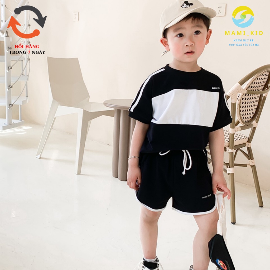 bộ cho bé trai mùa hè phong cách THỂ THAO, thun COTTON 100% cotton mềm, SIÊU CO GIÃN, mamikid