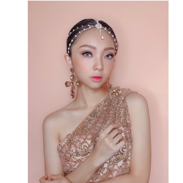 Cài tóc hạt trai phong cách bohemian boho style
