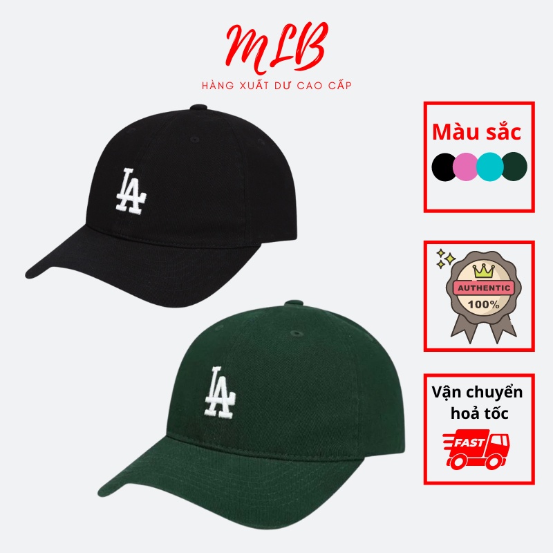 Nón lưỡi trai MLB thêu chữ LA hàng xuất dư cao cấp phong cách Hàn Quốc