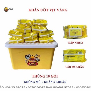 Khăn ướt vịt vàng b.duck - thùng 10 gói