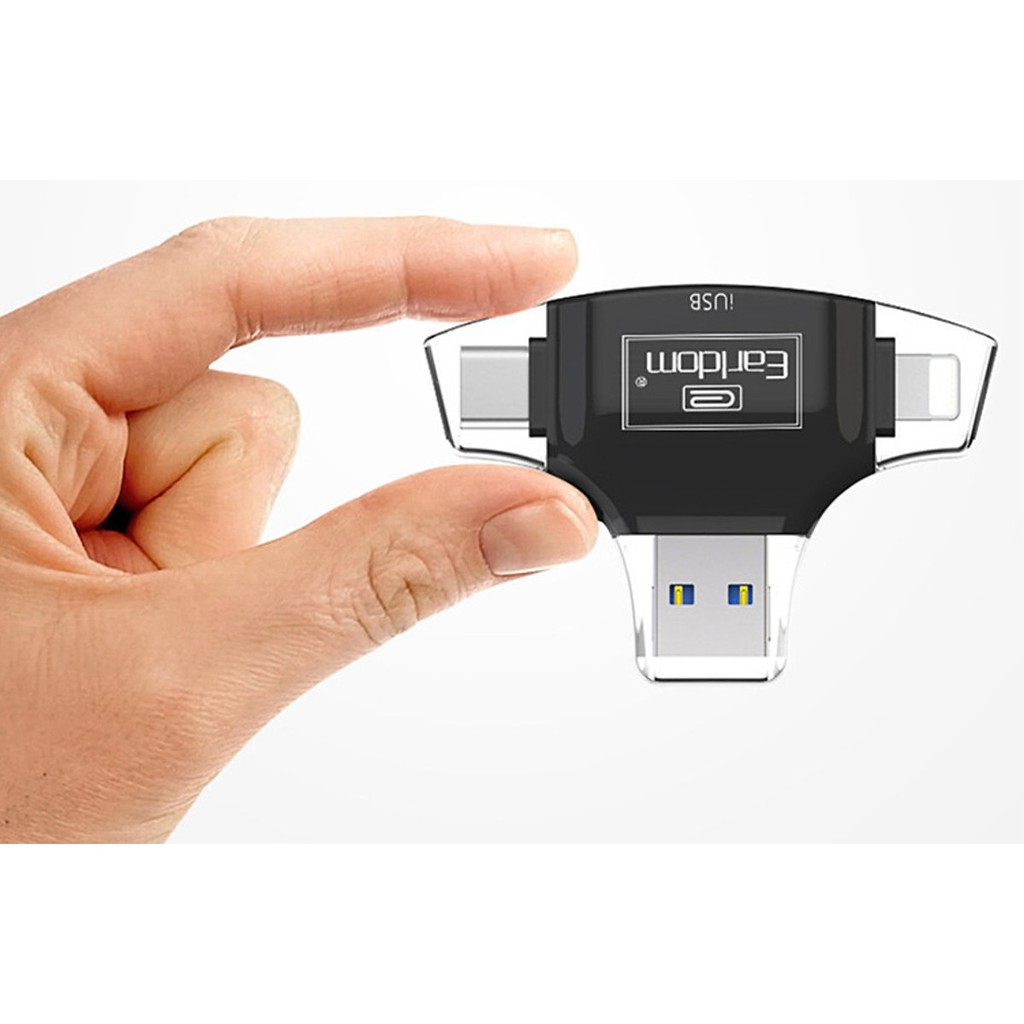 Đầu đọc thẻ 4 trong 1  cho thẻ MicroSD và SD Earldom ET-OT31